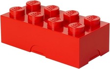 LEGO Lunch Box RED 8 Knobs 2x4 Brick Storage Container Classic New SNACK BOX