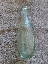 Vintage Victorian Torpedo Bottle E Gibbens Plymouth Devon Glass