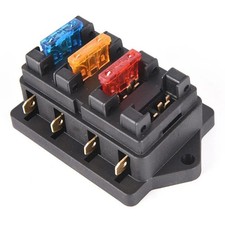 12V 24V VOLT 4 WAY HEAVY DUTY STANDARD BLADE FUSE BOX HOLDER KIT CAR VAN MARINE
