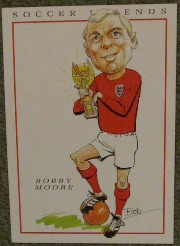 Bobby moore england postcard - bobby, moore.
