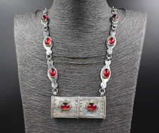 Kazakh Alpaka necklace, Red