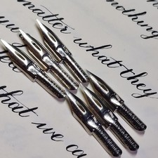 6 Vintage Dip Pen Nibs, M