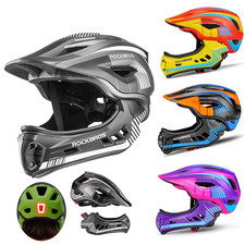 ROCKBROS Kids Children Helmet Full Face Cycling Skateboarding Scooter Adjustable