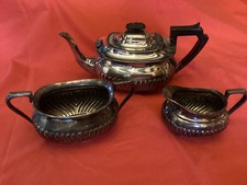 VINTAGE THREE PIECE SILVER PLATED TEA SERVICE