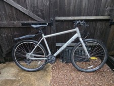 Carrera Parva Men's Hybrid Bike Silver, Large 20'' Frame