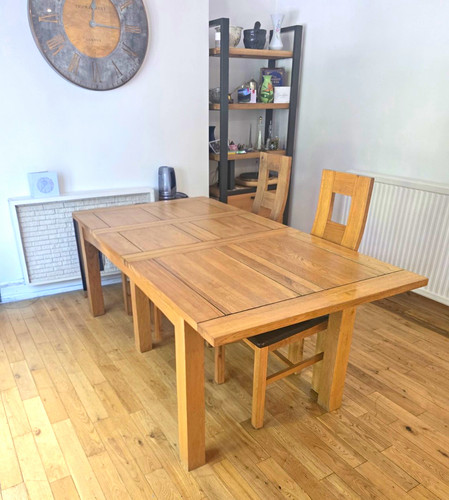 Solid oak dining table 6 - dining,