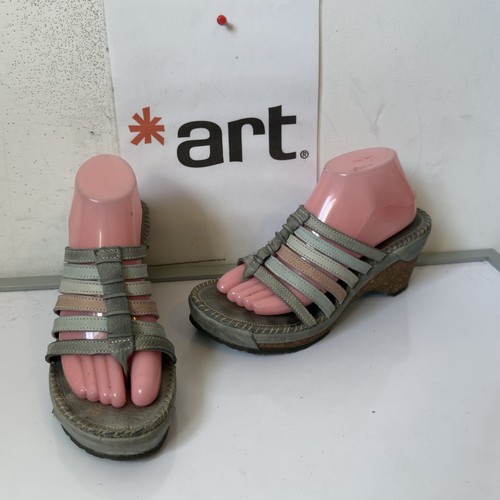 Art heels strappy leather - heels,