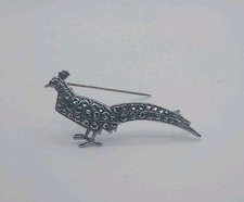 Pheasant Brooch Pin Silver