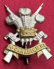 3rd Carabiniers (Prince of Wales Dragoon Guards) British Military Cap Badge