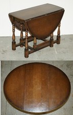 VINTAGE ENGLISH OAK CIRCA 1950'S GATELEG EXTENDING DINING ROOM TABLE 2-4 PEOPLE