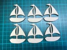 mdf  wooden 8 x small sailing