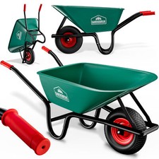 Heavy Duty Wheelbarrow 100L 250kg Pneumatic Tyre Garden Trolley Tyre Wheel Cart