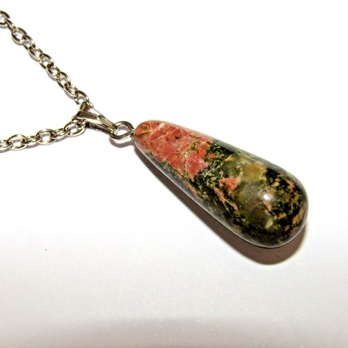 Natural green gemstone pendant - natural,
