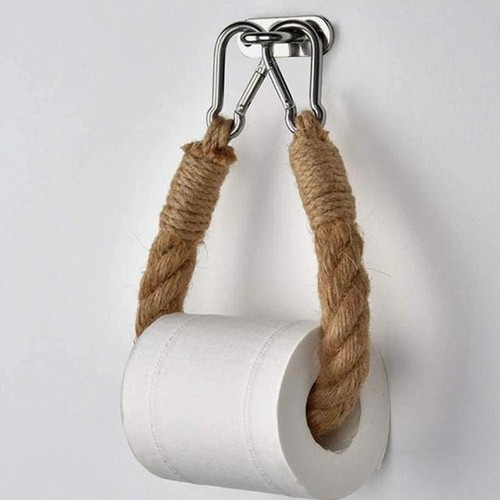 Chunky rope toilet roll holder - chunky,