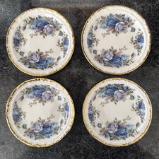 Royal Albert moonlight rose  4 trinket / pin dishes. 1st quality