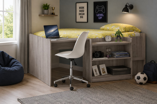 Grey oak 3ft single bed - 3ft,