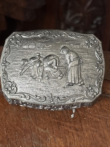 Vintage silver tone metal - vintage,