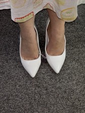 White Bridal Slip On Pointed