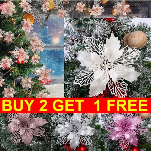 10x christmas large poinsettia - 10x,
