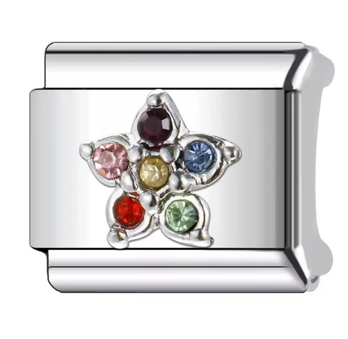 Multi color gemstone star - color,