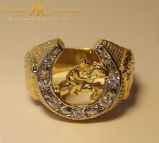 Men's CZ Horse Ring Jewellers