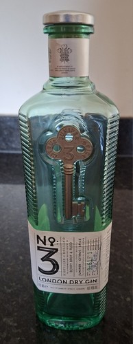 Empty gin bottle no3 london - no3,