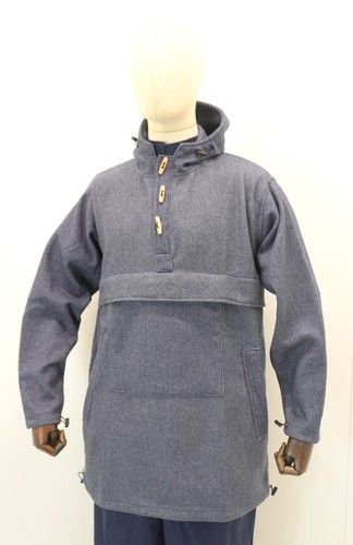 Blue soft wool blend blanket - wool,