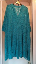 Ladies ONE Size,Jade Green DELICATE Lace  Dress With Lining, Made In Italy