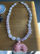 Wendy Mink Rose Quartz Necklace Pre Owned Excellent Condition Vintage
