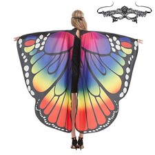 Butterfly Wings Adult Butterfly Costume for Women Butterfly Cape with Lace Mask
