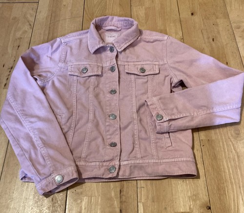 Girls pink denim jacket - jacket,