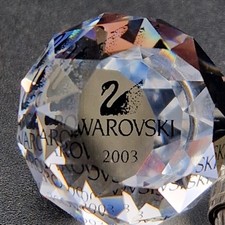 Swarovski 2003 Black Swan 20mm Ball Crystal Keyring Keychain Retired Bag Charm