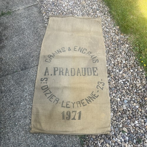 Vintage french hessian grain - french,
