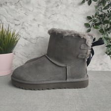 Ugg Continuity Bow Mini Boots. UK Size 5. Grey