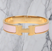 hermes bracelet clic h rose