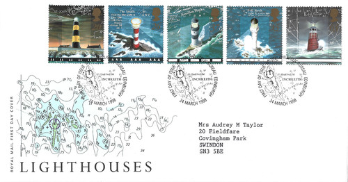 1998 lighthouses philatelic - lighthouses.,