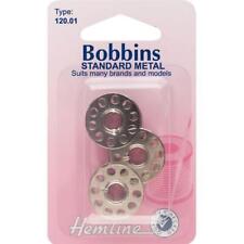 Hemline Sewing Machine Metal Bobbins 3pcs