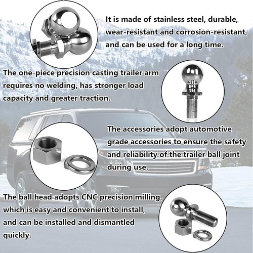 Trailer hitch ball 50mm - trailer,