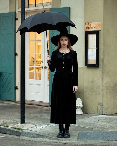 Vtg 90s black velvet - velvet, maxi