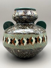 VTG Jean Gerbino 1955 Midcentury French Vallauris Mosaic Neriage Vase - Exc