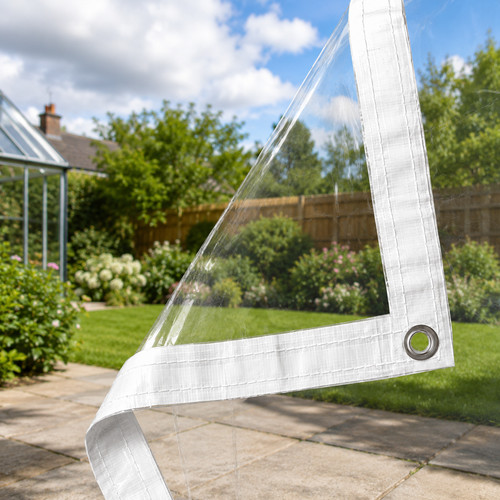 Clear pvc tarpaulin heavy duty - clear,