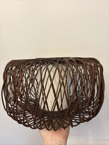 Vintage brown rattan wicker - vintage,