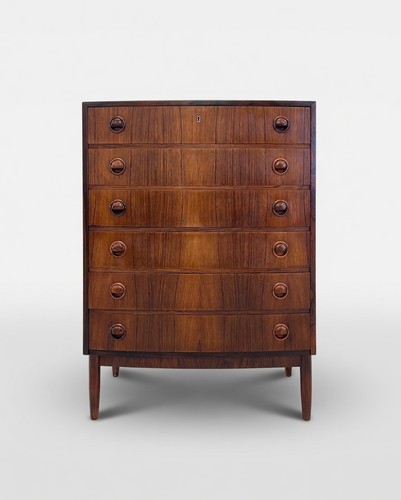 Rosewood bowed chest - rosewood,