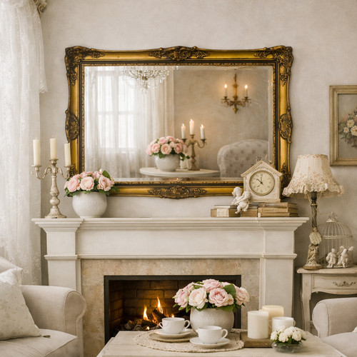 Vintage gold bevelled ornate - vintage,