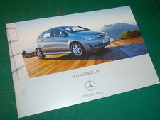 Mercedes-Benz B-Class Price List Brochure (English) 2006 Nice Condition