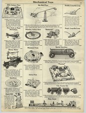 1927 PAPER AD Mechanical Toys