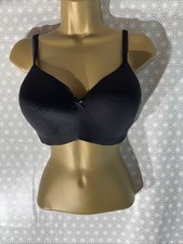 Womens Tu Uk 38C Plain Black Padded Non Wired Moulded Up Casual T-shirt Bra