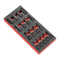 Facom MODM.NSX 17 Piece 1/2″ Drive Impact Torx Socket Set in Foam Module Tray
