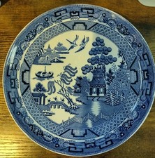 2 X Willow Pattern Vintage Decorative Plates. Marked Wedgewood, Etruria England.