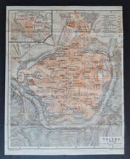 Antique 1901 map - Plan of